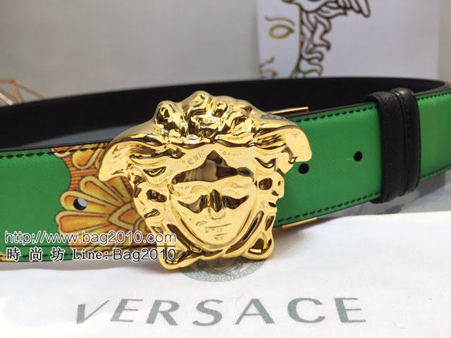VERSVE經典款男款腰帶 範思哲高端男士雙面用皮帶 範思哲3D美杜莎腰帶扣腰帶  jjp1675
